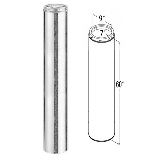 7DT-60CF this galvalume exterior flue pipe