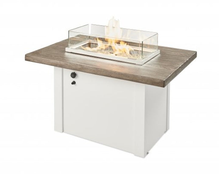 Driftwood, Havenwood, Rectangular Gas Fire Pit Table, Fire Pit Table