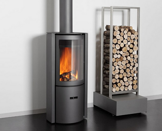 Stûv S30C Wood Burning Stove - Compact Glass Fire Screen Stove 360° Rotating Stove