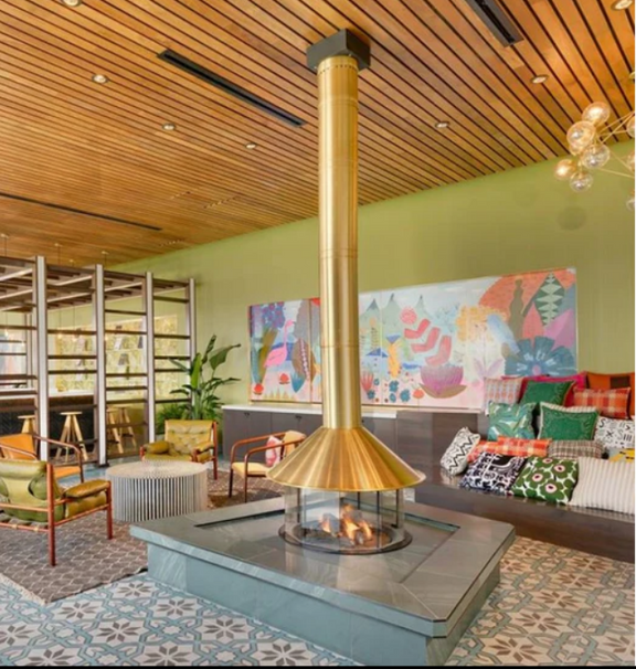 Malm 30” Zircon Freestanding Wood Burning Fireplace Smokey Mountain