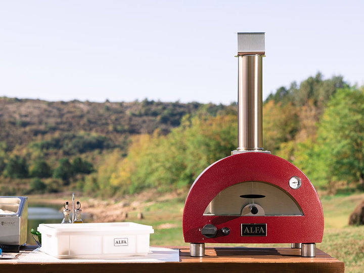 Portable Pizza Oven Now Available by ALFA PIZZA OVENS. Ooni Pizza Ovens tried this but this has 5 times the insulation that Ooni pizza oven has. 