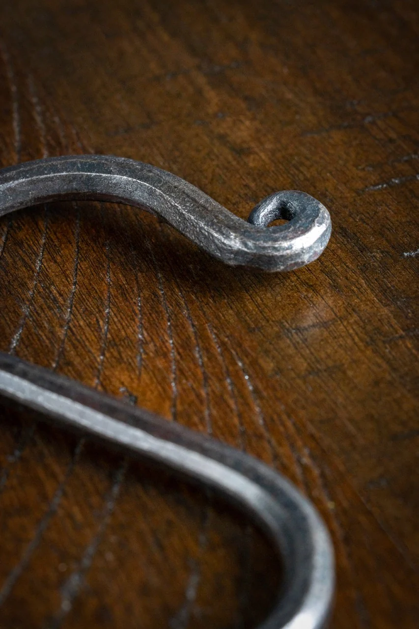 Hand-Forged S-Hooks 5" Essential Tool for Open Fire Cooking to safely Hang and Move Pots