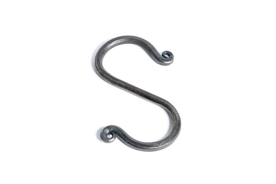 Hand-Forged S-Hooks 5" Essential Tool for Open Fire Cooking to safely Hang and Move Pots