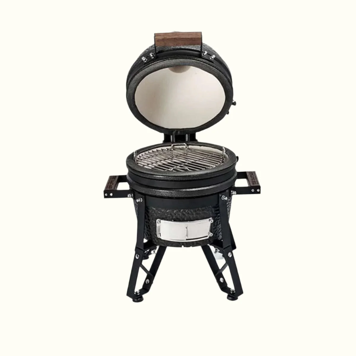 Open view of Freestanding BSTRD Urban compact kamado grill