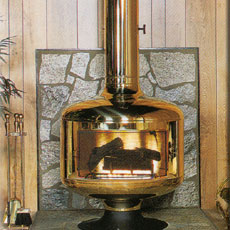 Brass Malm Fire Drum 2 by Malm Scandinavian Style Fireplace