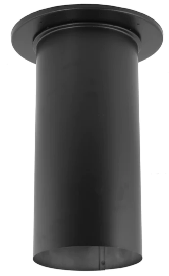 Dura-Black 6DBK-SC Steel Stovepipe Slip Connector with Trim - 6-Inch Diameter