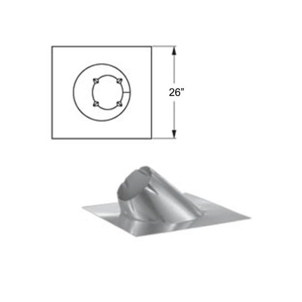 DuraVent 7DP-F12 7-Inch DuraPlus 7/12-12/12 Gable Pitch Roof Flashing