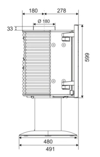 Metric Dimenstions 40" Wood Burning Fireplace