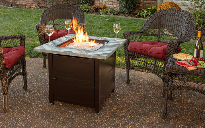 The Duval LP Gas Fire Table by Endless Summer