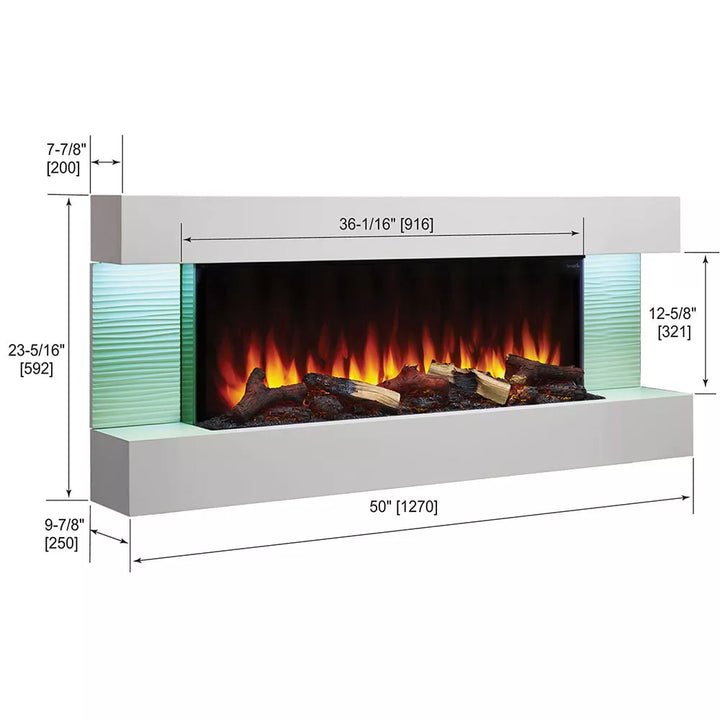 Outdoor Living, Simplifire, Electric Fireplace, Fireplace, Format Floating, Mantel Wal, Smokey Mountain