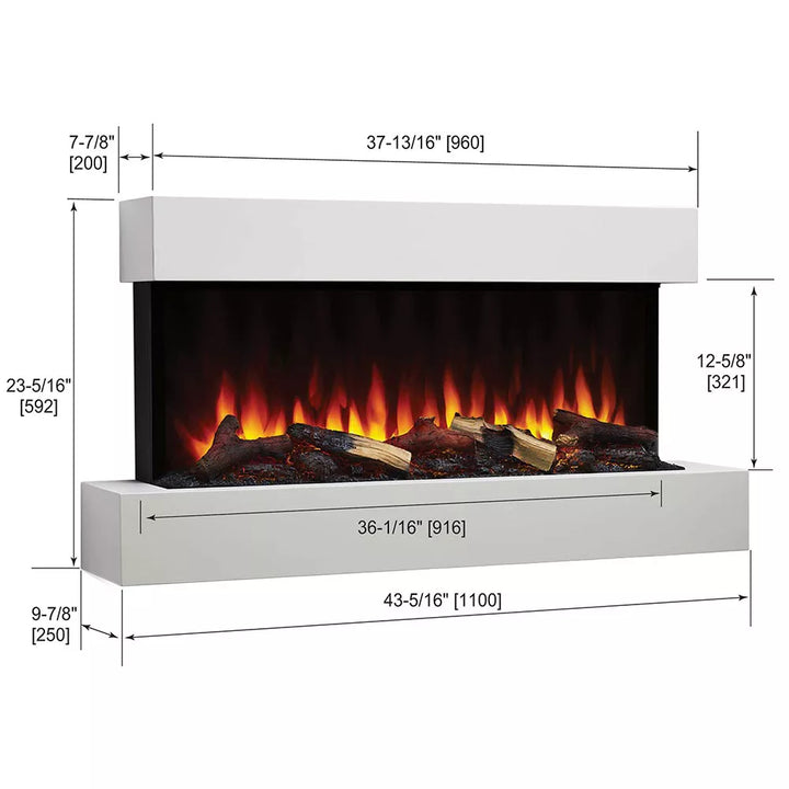 Outdoor Living, Simplifire, Electric Fireplace, Fireplace, Format Floating, Mantel Wal, Smokey Mountain