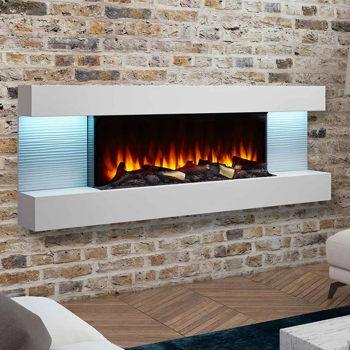 Outdoor Living, Simplifire, Electric Fireplace, Fireplace, Format Floating, Mantel Wal, Smokey Mountain