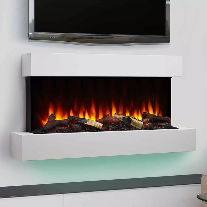 Outdoor Living, Simplifire, Electric Fireplace, Fireplace, Format Floating, Mantel Wal, Smokey Mountain