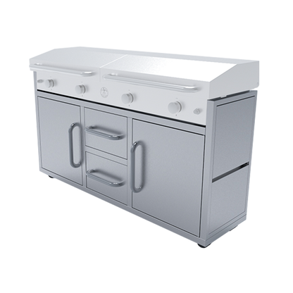 FREESTANDING CART,RANCH HAND GRIDDLES ,LE GRIDDLE,Le Griddle Cart, ELECTRIC , 4 BURNER GAS