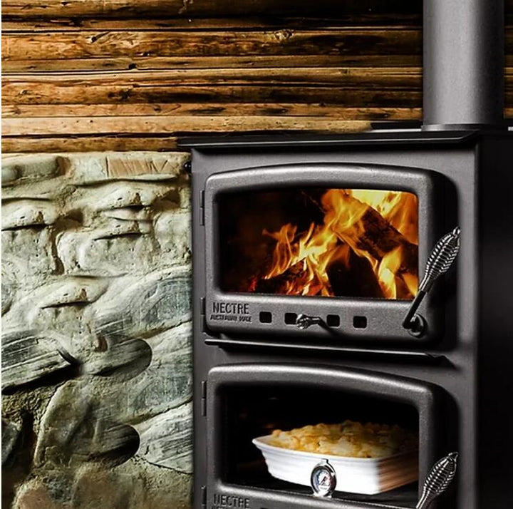 Dual Purpose wood stove and bakers oven. Australian Made Cast Iron wood stove and wood bakers oven for fresh wood flavored sourdough 