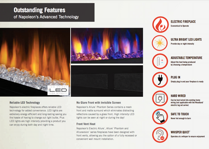 Napoleon® CLEARion™ Elite Built In See Thru Electric Fireplace