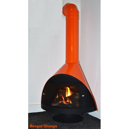 Bengal Orange MALM Zircon High Sierra MCM Fireplace. custom made for you in California