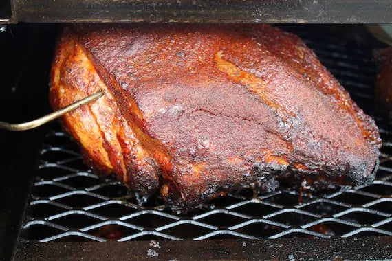 Use the WIFI Temp Stick to monitor your meat temps. This here is a Pork Butt