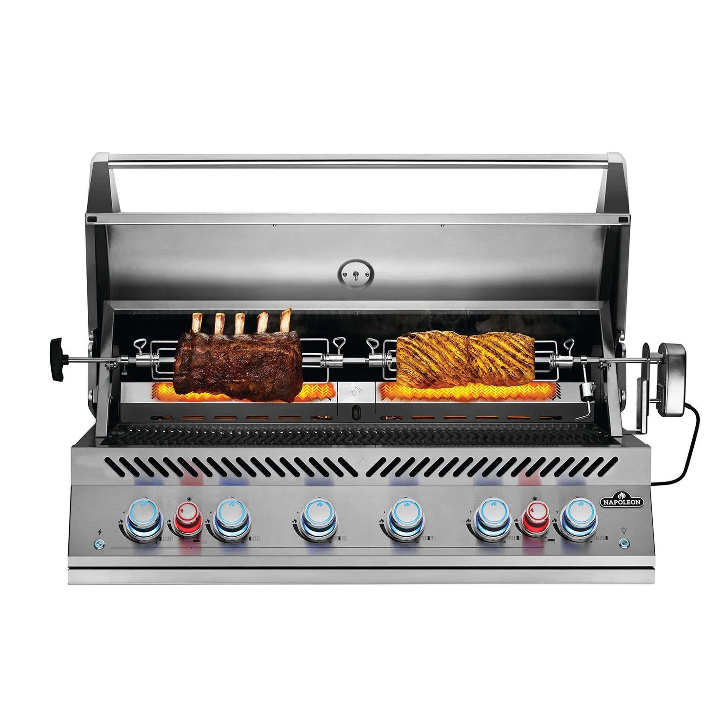Napoleon Built-In 700 Series 44-Inch Propane Gas Grill w/ Infrared Rear Burner & Rotisserie Kit BIG44RBPSS