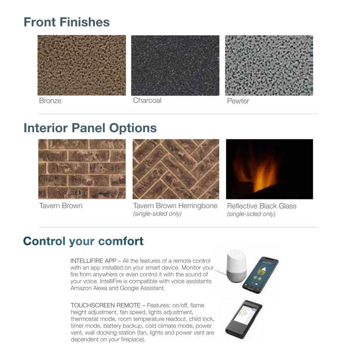 Trim Color Options Interiot Panel Options and Wifi wall Switch Options