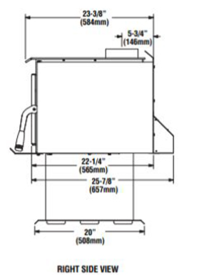Dimensions for the Iron Strike Wood Burning Stove with Pedestal 