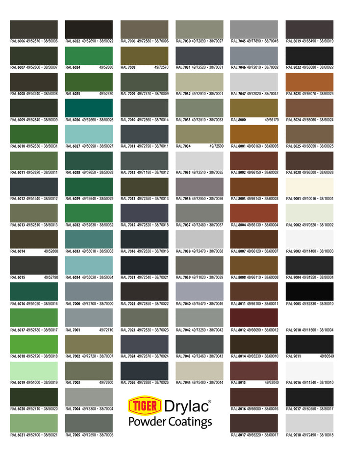 Powder Coat Color Options Earth tones for your Mid Century Modern Fireplace